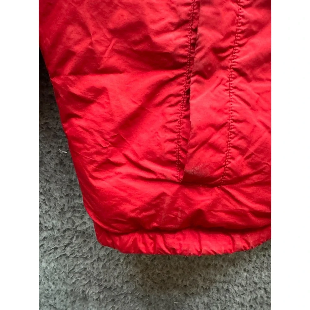 Polo Ralph Lauren Cookie Patch Striped Down Puffer Jacket Red Mens Size XL